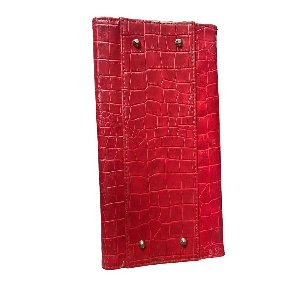 Miche Leila Red Crocodile Cover Silver Accents